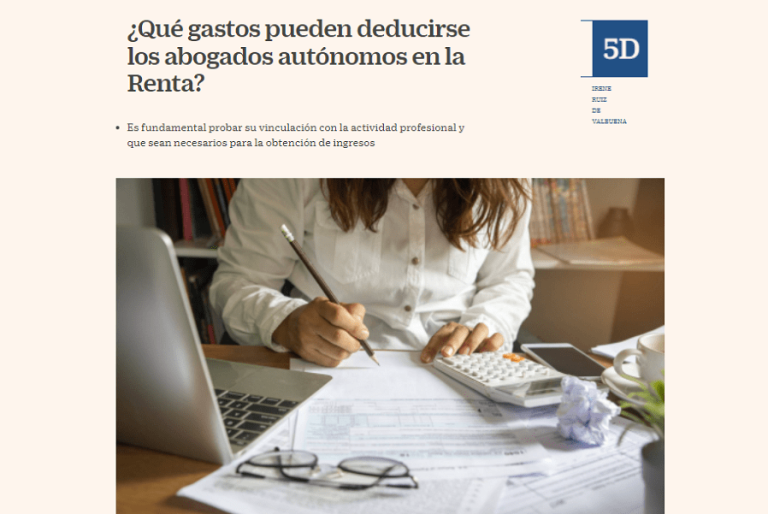 ¿Qué gastos pueden deducirse los abogados autónomos en la Renta?