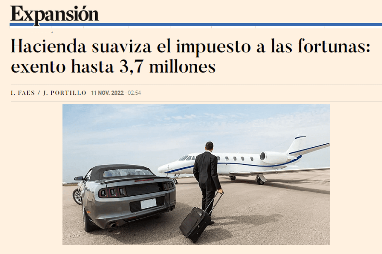 Hacienda suaviza el impuesto a las fortunas: exento hasta 3,7 millones